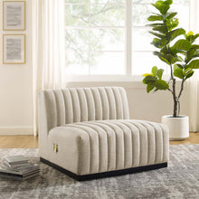 Load image into Gallery viewer, Conjure Channel Tufted Upholstered Fabric Armless Chair by Modway