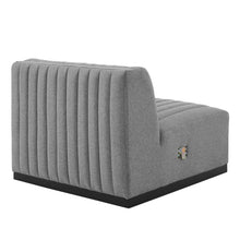 Load image into Gallery viewer, Conjure Channel Tufted Upholstered Fabric Armless Chair by Modway