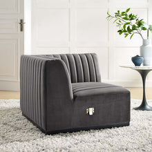 Load image into Gallery viewer, Conjure Channel Tufted Performance Velvet Right Corner Chair by Modway
