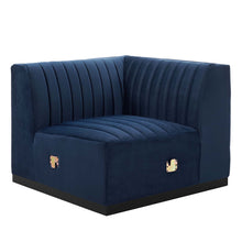 Load image into Gallery viewer, Conjure Channel Tufted Performance Velvet Right Corner Chair by Modway