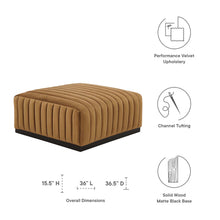 Load image into Gallery viewer, Conjure Channel Tufted Performance Velvet Ottoman by Modway