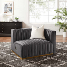 Load image into Gallery viewer, Conjure Channel Tufted Performance Velvet Right-Arm Chair by Modway
