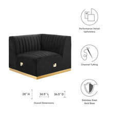 Load image into Gallery viewer, Conjure Channel Tufted Performance Velvet Right Corner Chair by Modway
