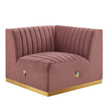 Load image into Gallery viewer, Conjure Channel Tufted Performance Velvet Right Corner Chair by Modway