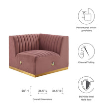 Load image into Gallery viewer, Conjure Channel Tufted Performance Velvet Right Corner Chair by Modway