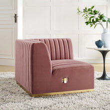 Load image into Gallery viewer, Conjure Channel Tufted Performance Velvet Right Corner Chair by Modway
