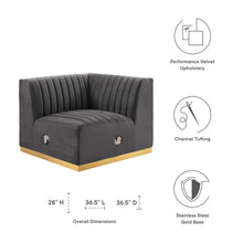 Load image into Gallery viewer, Conjure Channel Tufted Performance Velvet Right Corner Chair by Modway
