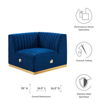 Load image into Gallery viewer, Conjure Channel Tufted Performance Velvet Right Corner Chair by Modway