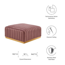 Load image into Gallery viewer, Conjure Channel Tufted Performance Velvet Ottoman by Modway