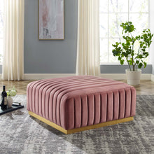 Load image into Gallery viewer, Conjure Channel Tufted Performance Velvet Ottoman by Modway