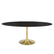 Load image into Gallery viewer, Lippa 78" Oval Faux Marble Dining Table by Modway