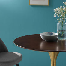 Load image into Gallery viewer, Lippa 28" Round Cherry Walnut Wood Bar Table by Modway