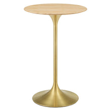 Load image into Gallery viewer, Lippa 28" Round Natural Wood Bar Table by Modway