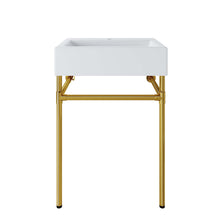 Load image into Gallery viewer, Redeem 24" Wall-Mount Gold Stainless Steel Bathroom Vanity by Modway