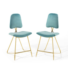 Load image into Gallery viewer, Ponder Performance Velvet Counter Stool Set of 2 by Modway