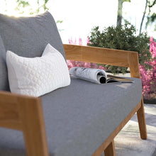 Load image into Gallery viewer, Brisbane Teak Wood Outdoor Patio Loveseat by Modway