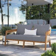Load image into Gallery viewer, Brisbane Teak Wood Outdoor Patio Loveseat by Modway