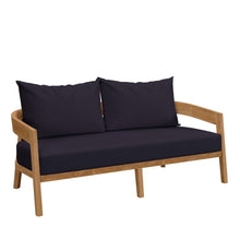 Load image into Gallery viewer, Brisbane Teak Wood Outdoor Patio Loveseat by Modway
