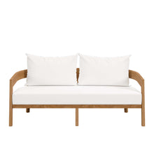Load image into Gallery viewer, Brisbane Teak Wood Outdoor Patio Loveseat by Modway
