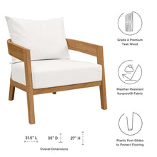 Load image into Gallery viewer, Brisbane Teak Wood Outdoor Patio Armchair by Modway