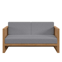Load image into Gallery viewer, Carlsbad Teak Wood Outdoor Patio Loveseat by Modway