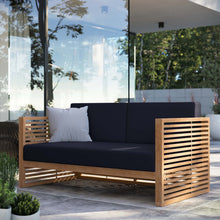 Load image into Gallery viewer, Carlsbad Teak Wood Outdoor Patio Loveseat by Modway