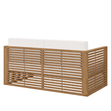 Load image into Gallery viewer, Carlsbad Teak Wood Outdoor Patio Loveseat by Modway