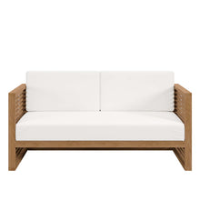 Load image into Gallery viewer, Carlsbad Teak Wood Outdoor Patio Loveseat by Modway
