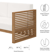 Load image into Gallery viewer, Carlsbad Teak Wood Outdoor Patio Loveseat by Modway