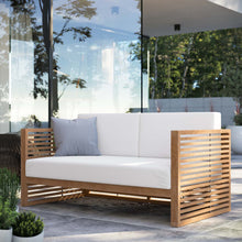 Load image into Gallery viewer, Carlsbad Teak Wood Outdoor Patio Loveseat by Modway