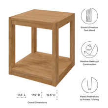 Load image into Gallery viewer, Carlsbad Teak Wood Outdoor Patio Side Table by Modway