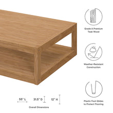 Load image into Gallery viewer, Carlsbad Teak Wood Outdoor Patio Coffee Table by Modway