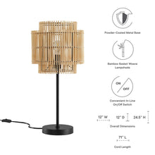Load image into Gallery viewer, Nourish Bamboo Table Lamp by Modway