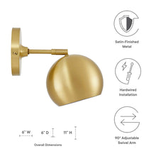 Load image into Gallery viewer, Chalice 4" Swing-Arm Metal Wall Sconce by Modway