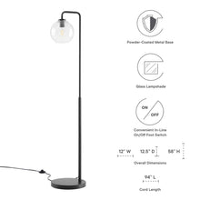 Load image into Gallery viewer, Silo Glass Globe Glass and Metal Floor Lamp by Modway