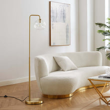 Load image into Gallery viewer, Silo Glass Globe Glass and Metal Floor Lamp by Modway