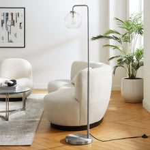 Load image into Gallery viewer, Silo Glass Globe Glass and Metal Floor Lamp by Modway