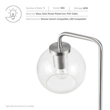 Load image into Gallery viewer, Silo Glass Globe Glass and Metal Table Lamp by Modway