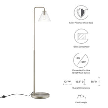 Load image into Gallery viewer, Element Transparent Glass Glass and Metal Floor Lamp by Modway