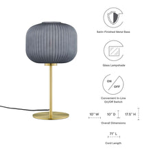 Load image into Gallery viewer, Reprise Glass Sphere Glass and Metal Table Lamp by Modway
