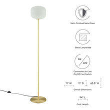 Load image into Gallery viewer, Reprise Glass Sphere Glass and Metal Floor Lamp by Modway