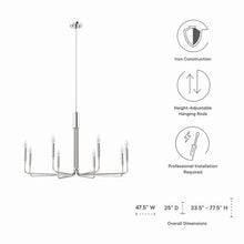 Load image into Gallery viewer, Rekindle 8-Light Chandelier by Modway
