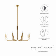 Load image into Gallery viewer, Rekindle 8-Light Chandelier by Modway