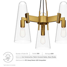 Load image into Gallery viewer, Beacon 3-Light Pendant Light by Modway