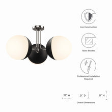 Load image into Gallery viewer, Stellar 3-Light Semi-Flush Ceiling Light by Modway