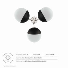 Load image into Gallery viewer, Stellar 3-Light Semi-Flush Ceiling Light by Modway