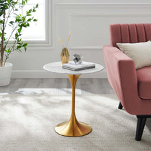 Load image into Gallery viewer, Lippa 20" Round Faux Marble Side Table by Modway