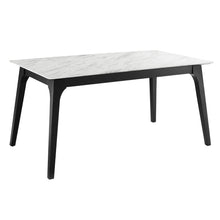 Load image into Gallery viewer, Juxtapose 63" Rectangular Performance Artificial Marble Dining Table by Modway