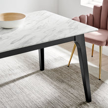 Load image into Gallery viewer, Juxtapose 63" Rectangular Performance Artificial Marble Dining Table by Modway