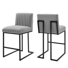 Load image into Gallery viewer, Indulge Channel Tufted Fabric Counter Stools Set of 2 by Modway